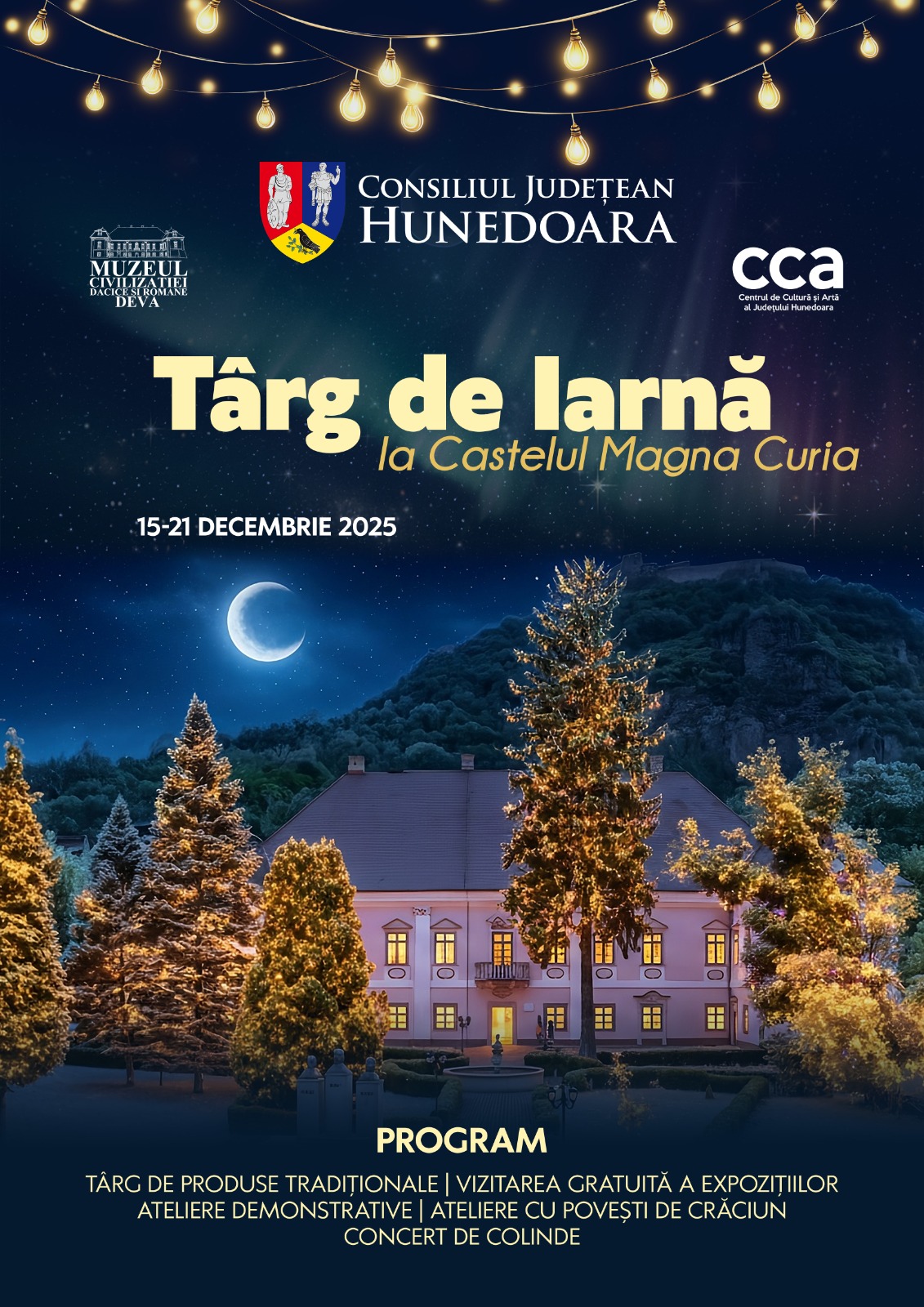 Târg de Iarnă la Castelul Magna Curia (15 – 21 decembrie 2025)